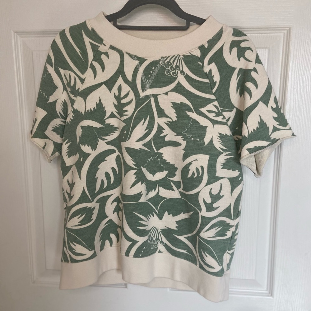 Madewell Oversized Short Sleeve Sweater Shirt in Tropicale Floral